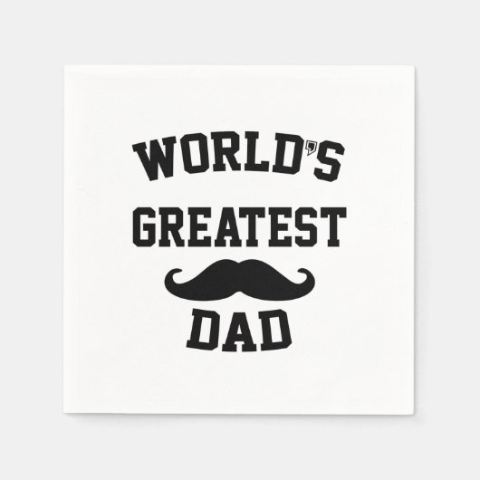 世界最高のパパ スタンダードカクテルナプキン (正面)