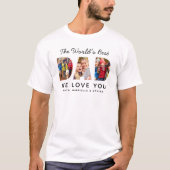 世界最高のパパ フォト 愛してる メンズ Tシャツ (正面)
