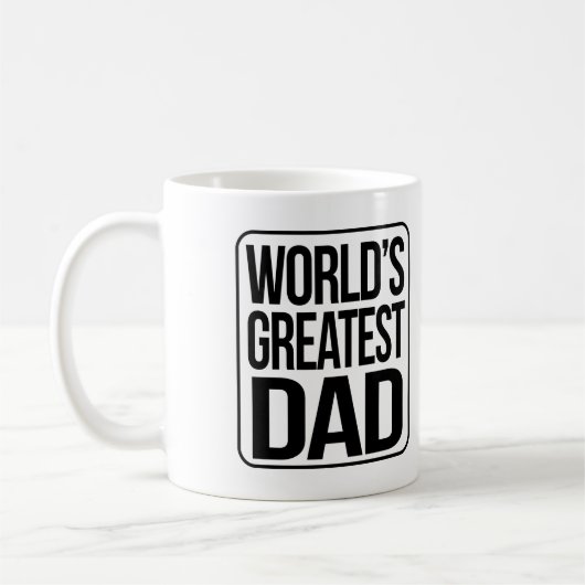 世界最高のパパ – プレーンとシンプル コーヒーマグカップ (左)
