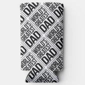 世界最高のパパ – プレーンとシンプル スリム缶クーラー (正面)