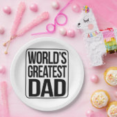 世界最高のパパ – プレーンとシンプル ペーパープレート (パーティー)