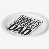 世界最高のパパ – プレーンとシンプル ペーパープレート (アングル)