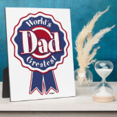 世界最高のパパ – リボン フォトプラーク (側面)