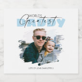 世界最高のパパ |写真 ビールラベル (シングルラベル)