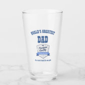 世界最高のパパ – 彼のためのビールギフトPint タンブラーグラス (正面)