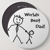世界最高のパパ! 缶バッジ (正面&裏面)