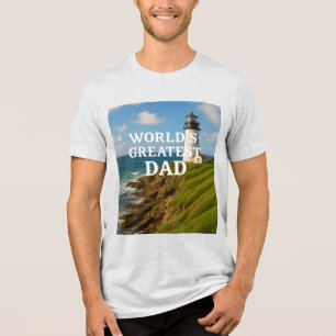 世界最高のパパ- Coastal Calm Edition トライブレンドTシャツ