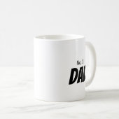 世界最高のパパ- No. 1,父の日の贈り物 コーヒーマグカップ (正面右)