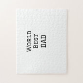 世界最高のパパFATHER追加ネーム文字スポーツ文字 ジグソーパズル (縦)