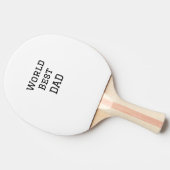 世界最高のパパFATHER追加ネーム文字スポーツ文字 卓球ラケット (横)