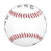 世界最高のパパFATHER追加ネーム文字スポーツ文字 野球ボール (裏面)