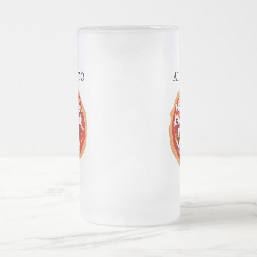 世界最高のピザメーカー誕生日ギフト フロストグラスビールジョッキ (中央)