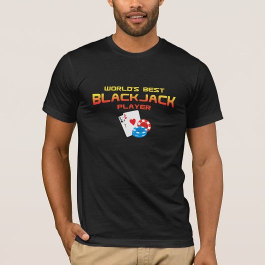 世界最高のブラックジャックプレイヤー Tシャツ (正面)