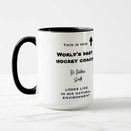 世界最高のホッケーコーチのクリスマスプレゼントおもしろい マグカップ (左)