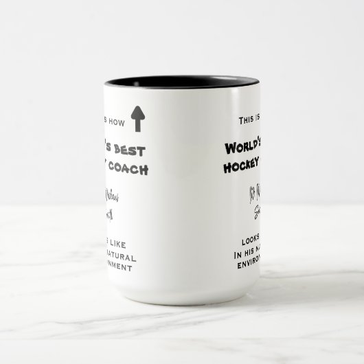 世界最高のホッケーコーチのクリスマスプレゼントおもしろい マグカップ (中央)
