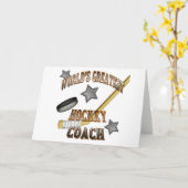 世界最高のホッケーコーチ カード (黄色い花)