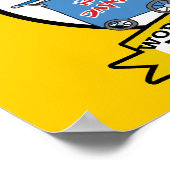 世界最高のホットドッグ売り手の男性マンガ ポスター (角)