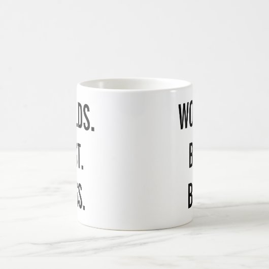 世界最高のボスオフィスのギフトマグ従業員 コーヒーマグカップ (中央)