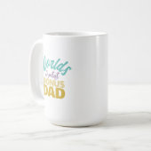 世界最高のボーナスパパホワイトコーヒーマグ コーヒーマグカップ (正面左)