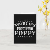 世界最高のポピーの父親の日おじいちゃん男性 カード (黄色い花)