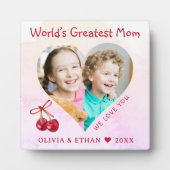 世界最高のママハート写真テンプレート フォトプラーク (正面)