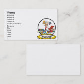 世界最高のママ女性漫画 コーリングカード (正面/裏面)