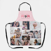 世界最高のママ・カスタム写真保存コラージュ エプロン (正面)