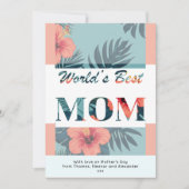 世界最高のママ トロピカルフラワーズ 母の日 シーズンカード (正面)