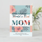 世界最高のママ　トロピカルフラワー　母の日 シーズンカード (スタンド正面)