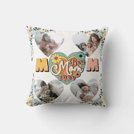 世界最高のママ マルチハート型写真 フリースブランケット クッション
