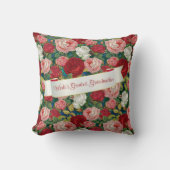 世界最高のママ – 古いファッションドバラ クッション (正面)