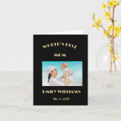 世界最高のママ 母の日 フォト パーソナライズ カード (黄色い花)