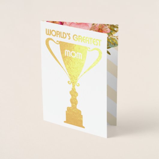 世界最高のママ！ |母の日 箔カード (正面)