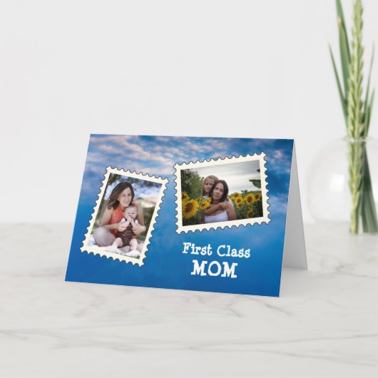 世界最高のママ 2枚のカスタム写真 カード (正面)