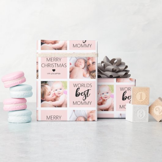 世界最高のママ 2 フォト ラッピングペーパー (ベビーシャワー)