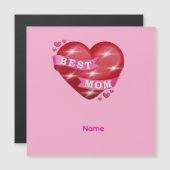 世界最高のママ 3D グロッシー レッド ハート 母の日 Gif (正面/裏面)