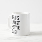 世界最高のライフスタイルコーチ コーヒーマグカップ (正面左)