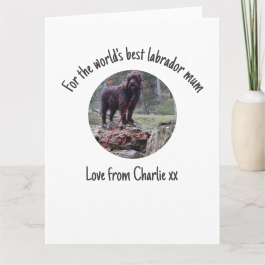 世界最高のラブラドールママ 誕生日カード カード (正面)