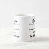 世界最高の人クラシック員の新聞Mug (女性) コーヒーマグカップ (中央)