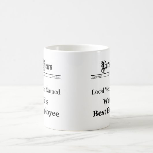 世界最高の人クラシック員の新聞Mug （女性） コーヒーマグカップ (中央)