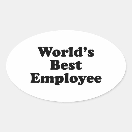 世界最高の人 楕円形シール (正面)