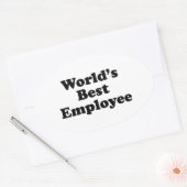 世界最高の人 楕円形シール (封筒)