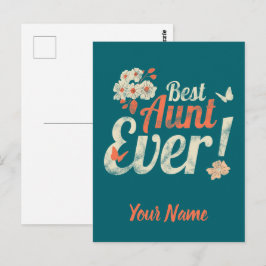 世界最高の伯母 エベレスト ヴィンテージ 伯母 誕生日 祖母 ポストカード