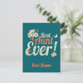 世界最高の伯母 エベレスト Vintage おば 誕生日 祖母 ポストカード (スタンド正面)