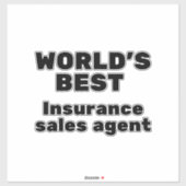 世界最高の保険販売代理店 シール (シート)
