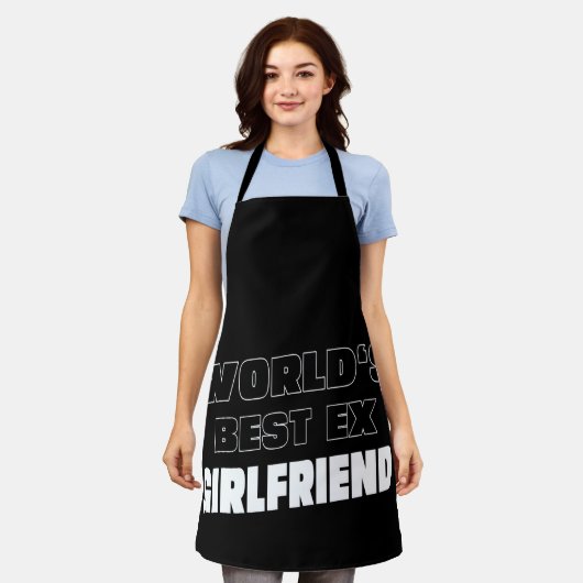 世界最高の元ガールフレンドおもしろい-ことわざ – ギフト エプロン (着用した状態)