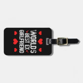 世界最高の元ガールフレンドかわいいおもしろい諺クール ラゲッジタグ (正面横)