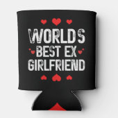 世界最高の元ガールフレンドかわいいおもしろい諺クール 缶クーラー (裏面)