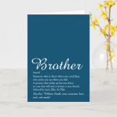 世界最高の兄定義スクリプト ブルー カード (黄色い花)