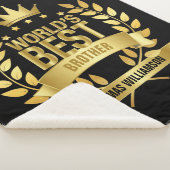 世界最高の兄貴 ゴールド ブラック モダン シェルパブランケット (3/4)